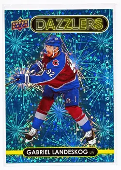 2021-22 Upper Deck Gabriel Landeskog Dazzlers Blue #DZ-62 Colorado Avalanche - Image 2