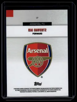 2025-26 Topps Arsenal Team Set #17 KAI HAVERTZ Halo - Image 2