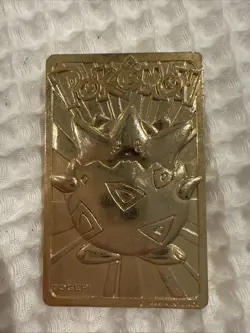 Togepi Pokemon Limited Edition Nintendo 1999 23K Gold Plated Metal Trading Card - Image 1
