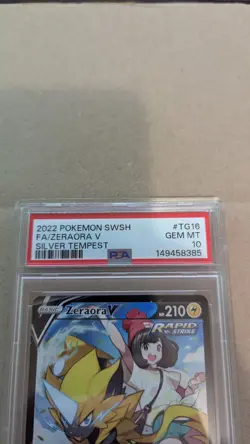PSA 10 Zeraora V (Full Art) Silver Tempest TG16/TG30 Holo Pokemon Card - Image 2