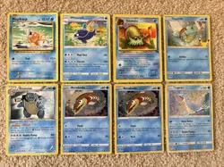 Pokemon Water Card Lot- 8 Cards - Image 1