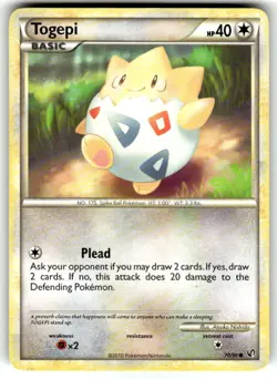 Pokemon TCG Togepi 70/90 Non-Holo Card Undaunted 2010 MP Condition - Image 1