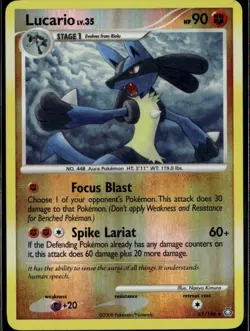 Lucario Uncommon Legends Awakened 61/146 Fighting Reverse Holo Pokemon Card - Image 1