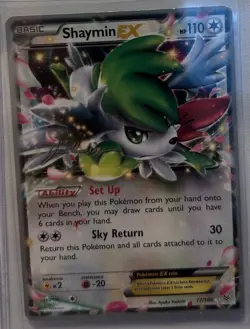 Shaymin EX 77/108 Roaring Skies Ultra Rare Holo 110 HP Pokemon Card - Image 1