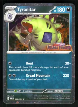 Tyranitar (Paldea Evolved Stamp) 135/193 Miscellaneous Cards & Products Promo NM - Image 1