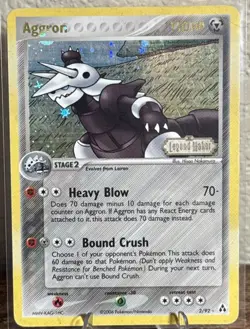 Aggron 2/92 Holo - Pokemon Legend Maker Card TCG 2006 (MP) - Image 1