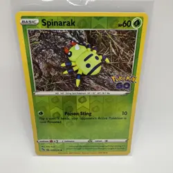 Spinarak Unpeeled Pokemon Go Ditto Reverse Holo Pokemon TCG 006/078 Common - Image 1