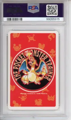 1996 Pokemon Red Playing Card Charmander Ace of Clubs PSA 10 - Image 2