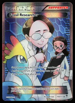 Fossil Researcher 110/111 Holo Full Art XY Furious Fists Pokemon Card - Image 1