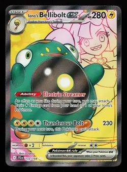 Iono's Bellibolt ex 172/159 Ultra Rare Journey Together Pokemon Card - Image 1