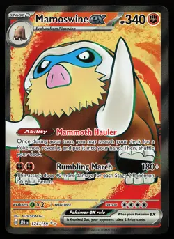 Mamoswine ex 174/159 Ultra Rare Journey Together Pokemon Card - Image 1