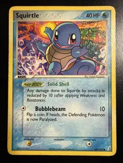 Squirtle 64/100 Common Crystal Guardians Pokemon Card - Image 1