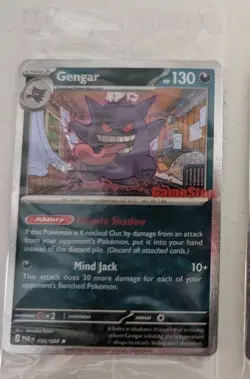 Pokemon TCG Gengar Reverse Holo Perfect Order GAME STOP PROMO SEALED Card Rare - Image 1