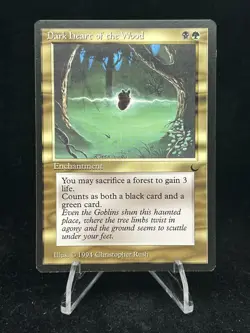 DARK HEART OF THE WOOD The Dark 1994 Magic The Gathering (MTG) TCG Uncommon - Image 1