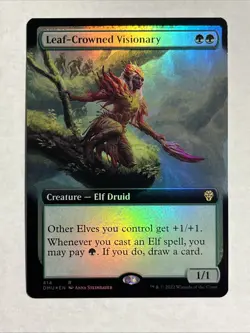 Leaf-Crowned Visionary (Extended Art) Dominaria United Foil - Image 1