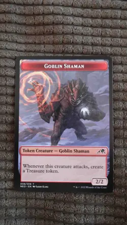 Magic: the Gathering / MtG Goblin Shaman Token (2/2) x1 Kamigawa Neon Dynasty - Image 1