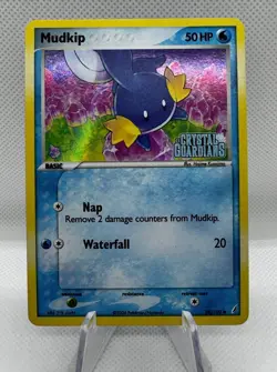 Pokemon 2006 EX Crystal Guardians Mudkip Reverse Holo Stamp #58/100 VERY GOOD - Image 1
