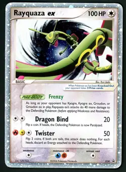 Pokemon Card Rayquaza EX 039 Holo Foil Black Star Promo HP - Image 1