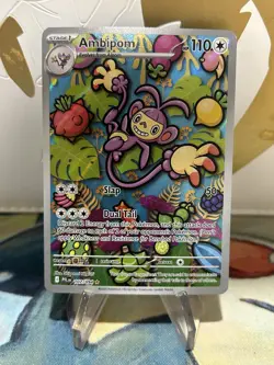 Ambipom 107/094 Pokemon Phantasmal Flames Illustration Rare NM - Image 1