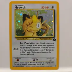 Pokemon Meowth 10 Promo Holo Promo Basic 50 HP Card English - Image 1