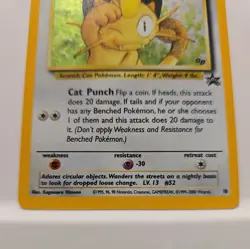 Pokemon Meowth 10 Promo Holo Promo Basic 50 HP Card English - Image 3