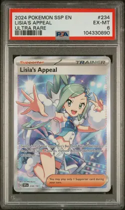 2024 POKEMON SSP EN-SURGING SPARKS ULTRA RARE #234 LISIA'S APPEAL PSA 6 - Image 1