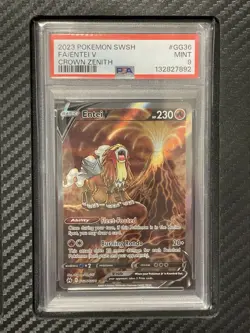 2023 PSA 9 FA Entei V #GG36 Full Art Galarian Gallery Pokemon TCG Crown Zenith - Image 1