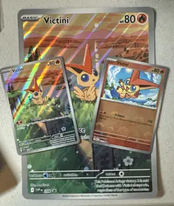 Pokemon Unova Victini Promo 208 IR + Jumbo + Poke Ball 012 Black Bolt White - Image 1
