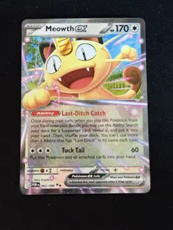 2026 Pokemon Meowth ex 062/088 ME03 Perfect Order Holo EN English NM - Image 1