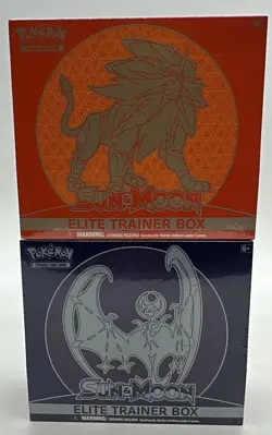 Lot of (2) Pokemon TCG Sun & Moon Base Elite Trainer Box ARTSET SEALED ETB - Image 1