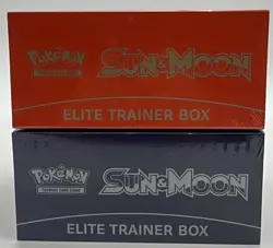 Lot of (2) Pokemon TCG Sun & Moon Base Elite Trainer Box ARTSET SEALED ETB - Image 3