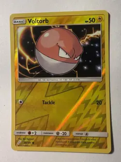 Voltorb Reverse Holo Common SM - Team Up 38/181 NM Pokemon - Image 1