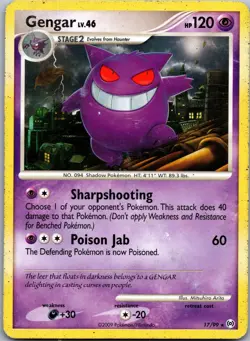 Gengar 17/99 Rare Arceus Pokemon Near Mint - Image 1