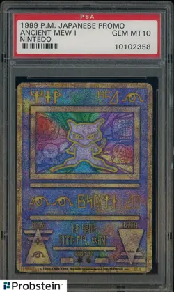 1999 Pokemon Japanese Promo Nintedo Error Ancient Mew I PSA 10 GEM MINT - Image 1