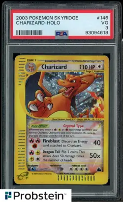 2003 Pokemon Skyridge #146 Charizard Holo Rare PSA 3 VG - Image 1