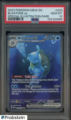 2023 Pokemon MEW EN Special Illustration Rare #200 Blastoise ex PSA 10 GEM MINT - Image 1