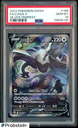 2023 Pokemon SWSH Silver Tempest #186 FA/Lugia V PSA 10 GEM MINT - Image 1