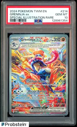2024 Pokemon TWM En Special Illustration Rare #214 Greninja Ex PSA 10 GEM MINT - Image 1
