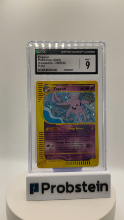 2003 Pokemon Aquapolis #H9/H32 Espeon Holo CGC 9 MINT - Image 2