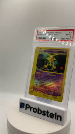2003 Pokemon Skyridge #2 Alakazam Reverse Foil PSA 9 MINT - Image 2