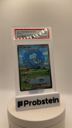 2024 Pokemon PAF EN Special Illustration Rare #232 Mew ex PSA 9 MINT - Image 2