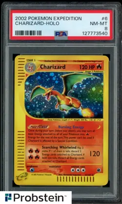 2002 Pokemon Expedition #6 Charizard Holo PSA 8 NM-MT - Image 1