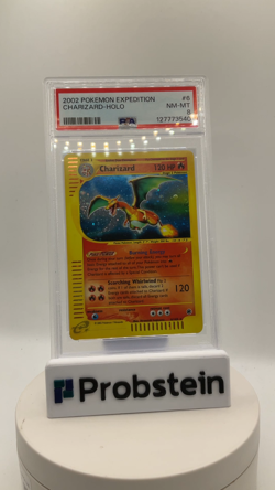 2002 Pokemon Expedition #6 Charizard Holo PSA 8 NM-MT - Image 2