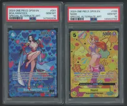 Lot(2) One Piece Emperors in the New World Sequential Boa Hancock Nami SP PSA 10 - Image 1