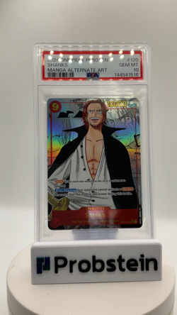 2024 One Piece PRB01 EN Manga Alternate Art #120 Shanks PSA 10 GEM MINT - Image 2