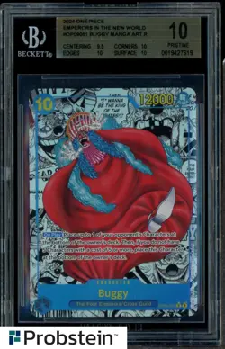 2024 One Piece OP09 EN Manga Alternate Art #051 Buggy BGS 10 PRISTINE - Image 1