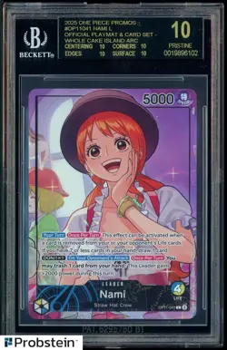 2025 One Piece Promos OP11 #041 Nami L Whole Cake Island BGS 10 BLACK LABEL - Image 1
