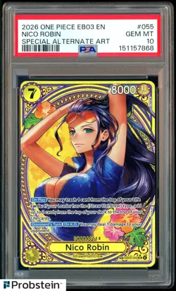 2026 One Piece Heroines Edition #EB03-055 Nico Robin SP PSA 10 GEM MINT - Image 1