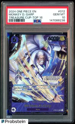 2024 One Piece EN Treasure Cup Top 16 #012 Monkey D Garp PSA 10 GEM MINT - Image 1