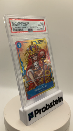 2024 One Piece EN Convention Exclusive Foil #043 Monkey D. Luffy PSA 10 GEM MINT - Image 2